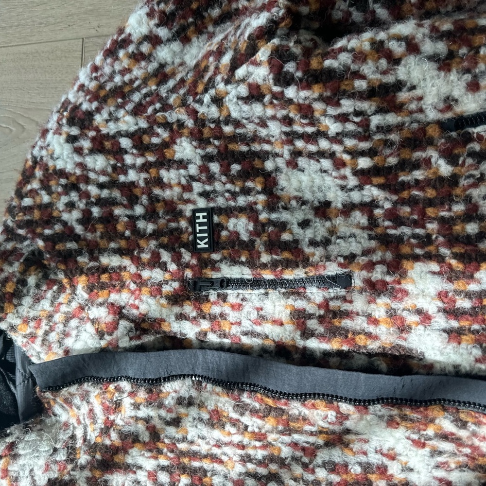 Kith Textured Jacket in Red, Brown, and Cream